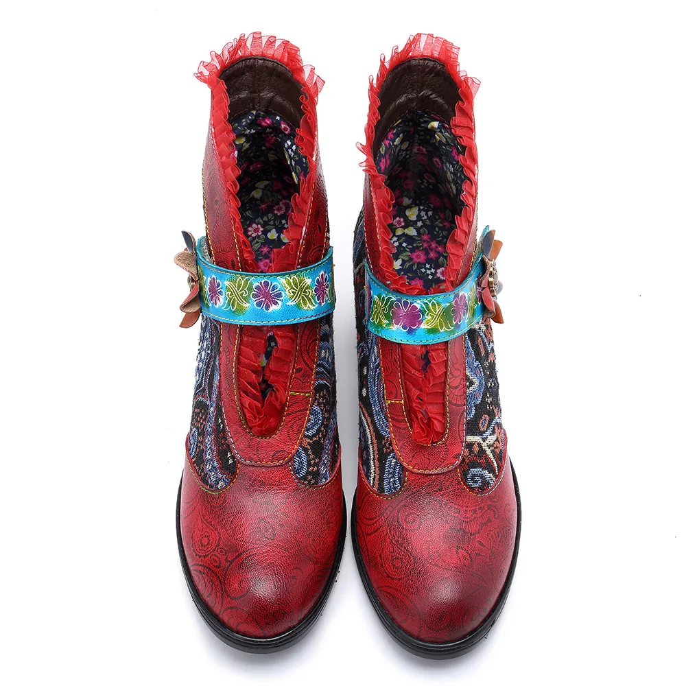 D Knight/Новинка Модная брендовая мужская обувь с кружевными цветами Ботильоны на