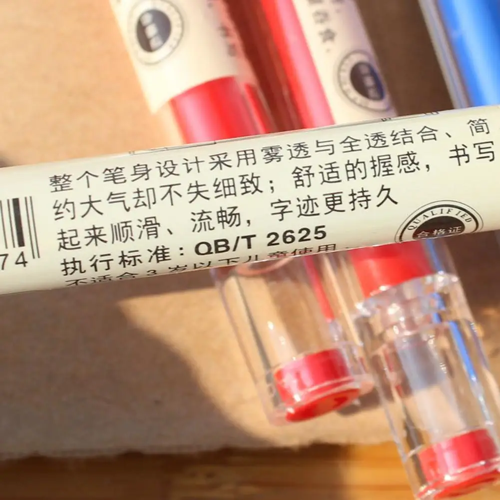 

12 Pcs/set 0.35mm Black/ Red Color Ink Gel Pen Needle Office Stationary School Kawaii Supplies Pen Student D6E5