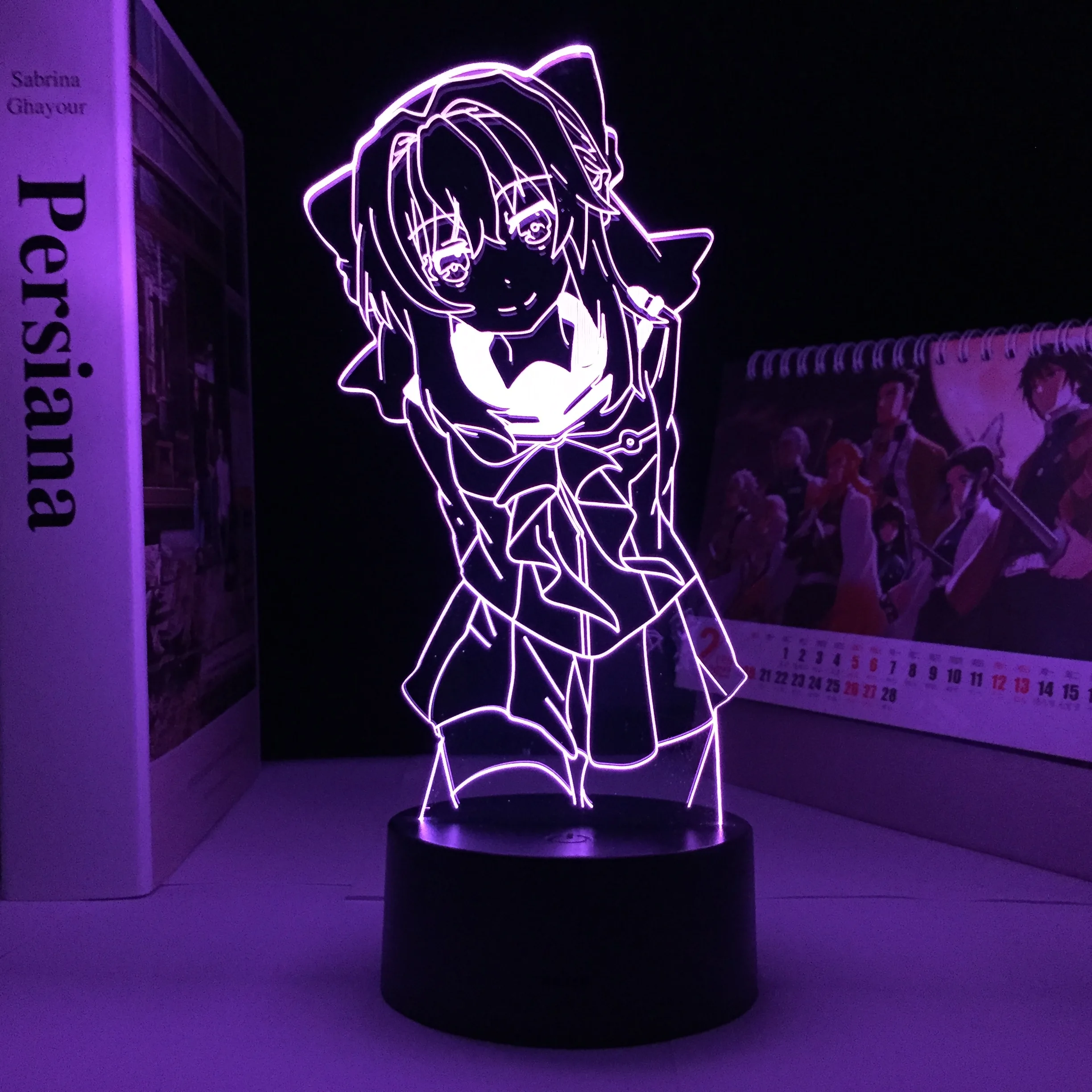 Аниме 3D лампа Seraph of The End светильник для спальни Декор светодиодный светильник подарок на день рождения Waifu манга светильник ПА Shinoa Hiragi