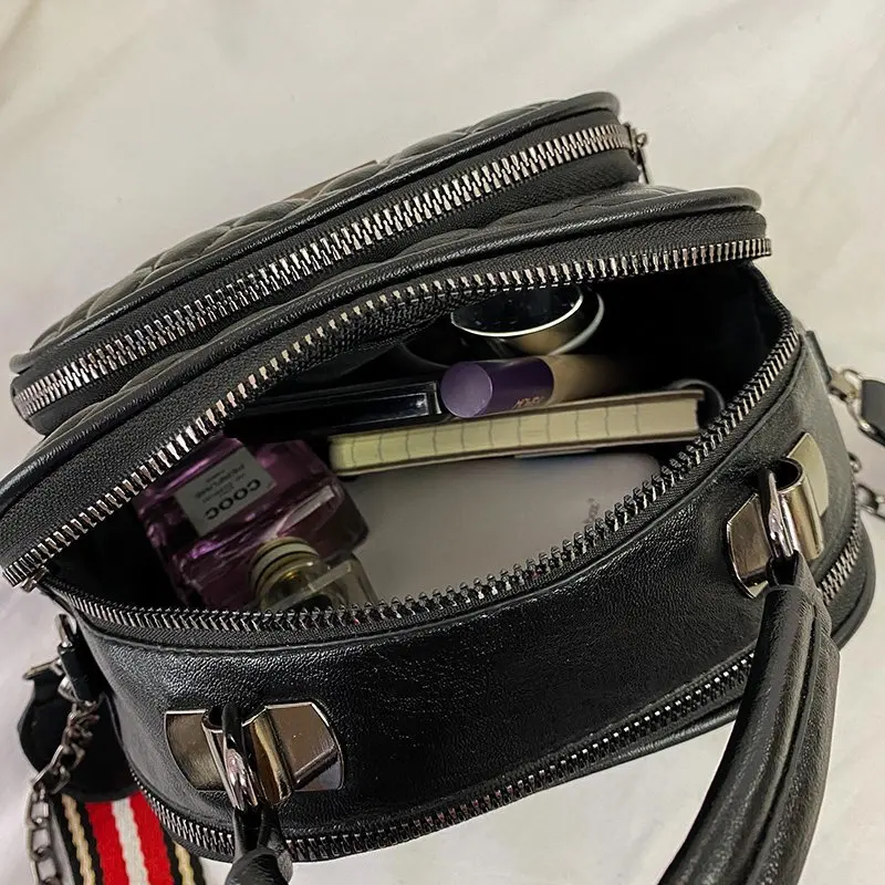 

2020 Women Alligator Leather Small Round Handbags Famous Brand Designer Lady's Shoulder Crossbody Bag Women's Circle Handbag