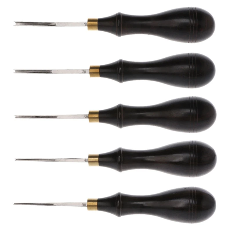 Кожаный край Creaser 1 3 мм стальное лезвие черное дерево мелкий паз ремесло знак