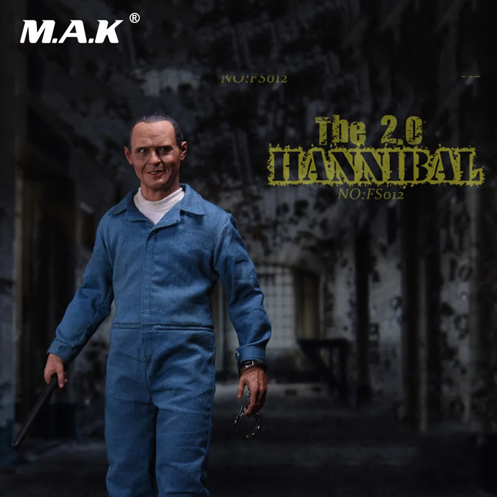 1/6 Масштаб FS012 тишина ягнят Ганнибал Lecter 2 0 кукла игрушка с шт. голова Лепка полный