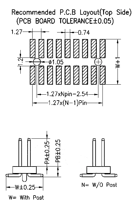 10 шт. SMD SMT 2*2/3/4/5/6/7/8/9/10/12/16/20/40/ PIN двухрядный штырьковый разъем 1 27 мм шаг для ленты