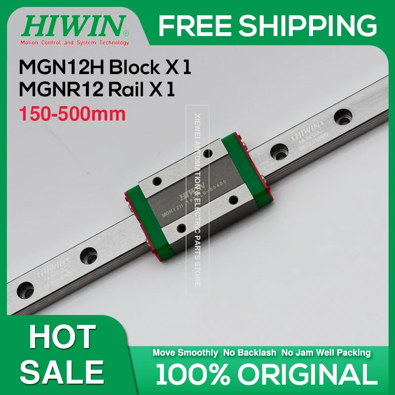 

Free Shipping Stainless Steel HIWIN MGN12 Rail 250 300 330 350 370 400 450 500mm MGN12 Linear Guide+MGN12H Block 3D Printer Part