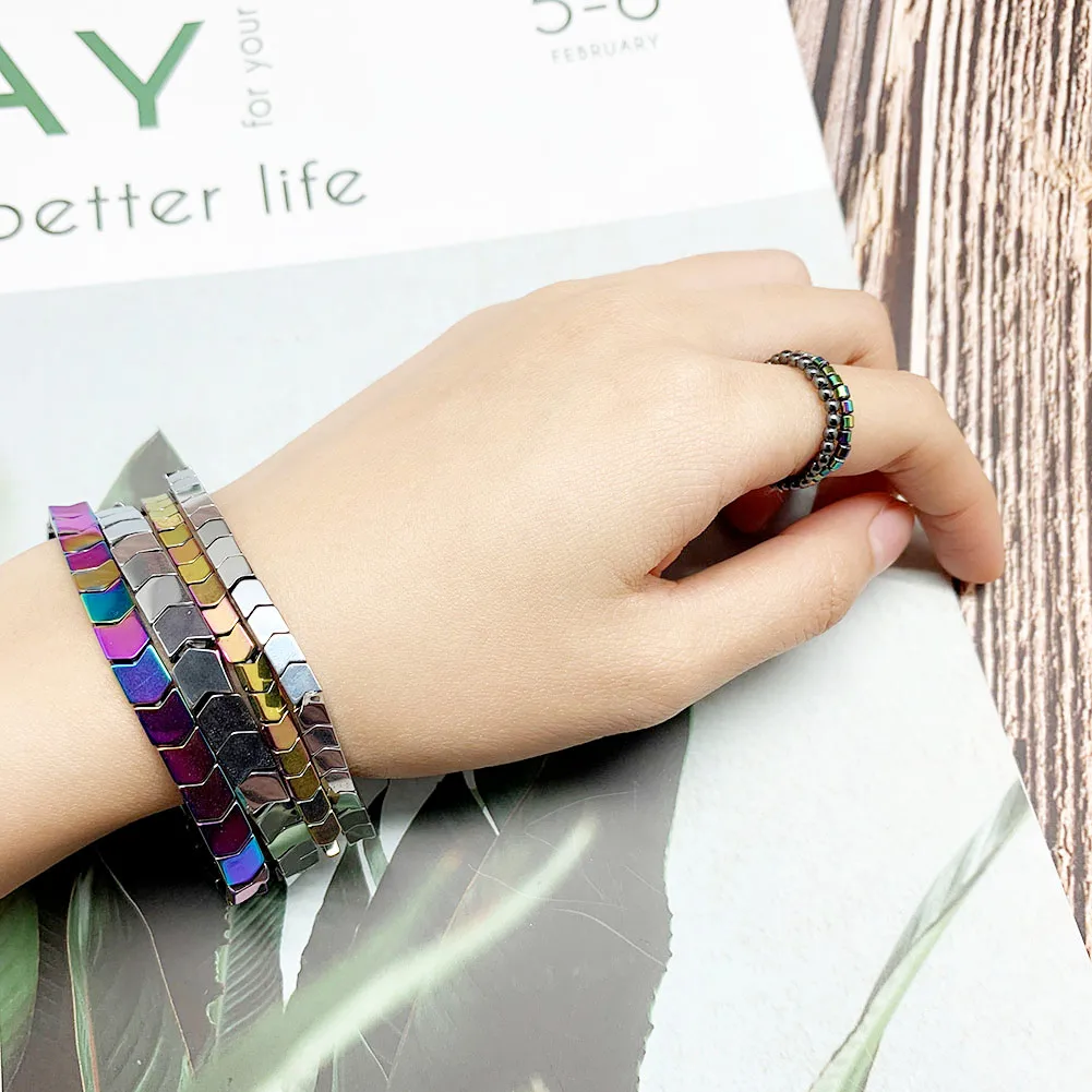 Момиджи модные браслеты ручной работы черный символ стрелки каменные бусы Engery