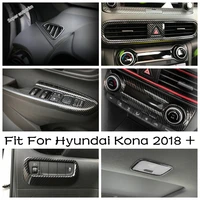 steering wheel button window switch open close head lights lamp control cover trim abs fit for hyundai kona 2018 2022