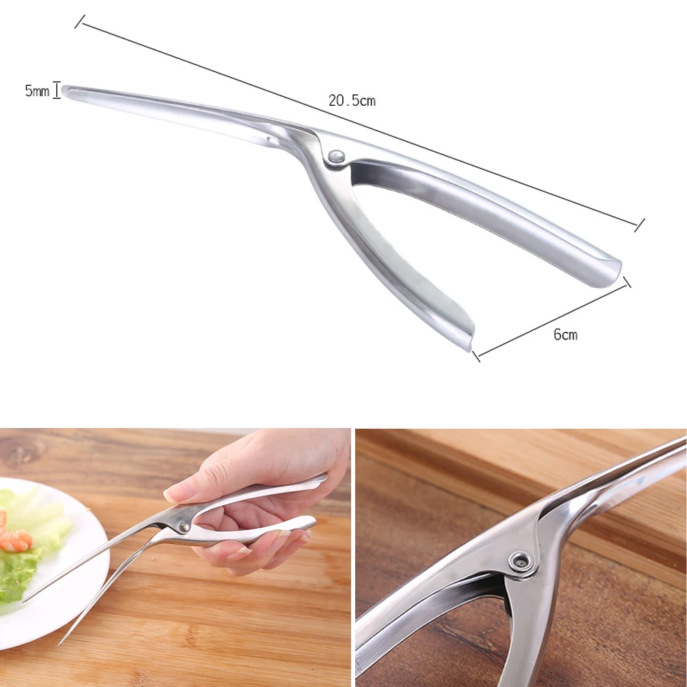 

Shrimp peeler Stainless Steel Seafood Peeler Prawn Shrimp Fishing Knife Lobster Shell Remover Peel Device Kitchen Gadgets