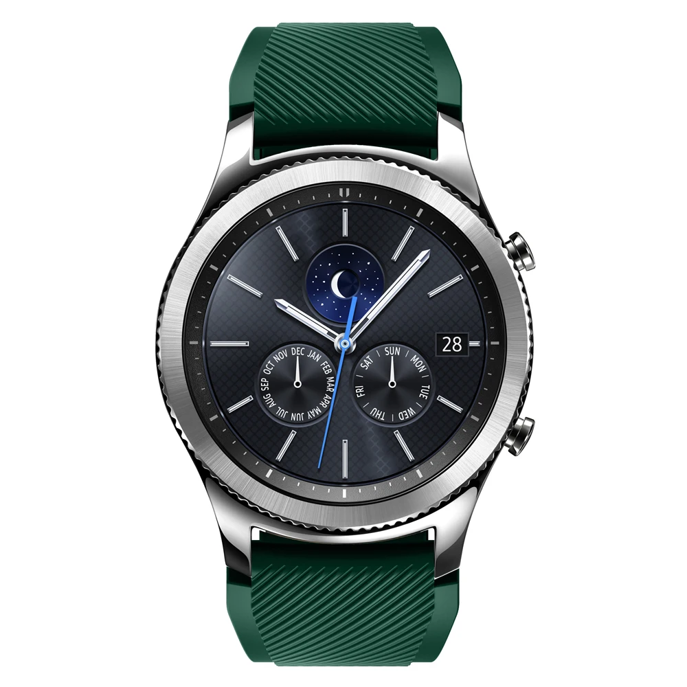 Gear S3 Frontier классический ремешок для часов 22 мм силиконовый спортивный заменитель Мужские t часы для мужчин wo мужские часы ремешок для samsung gear S3 браслет