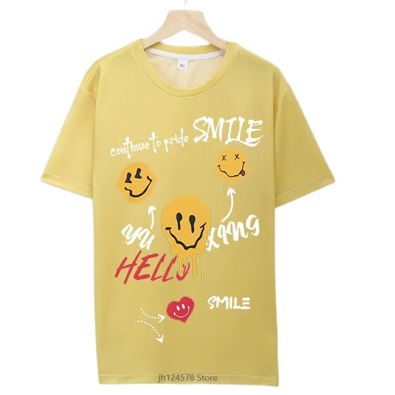 

New Mens Hop Hip Streetwear Letter Heart Emotion 3D Print T-Shirt Harajuku men Casual Summer Short Sleeve Tshirt Tops