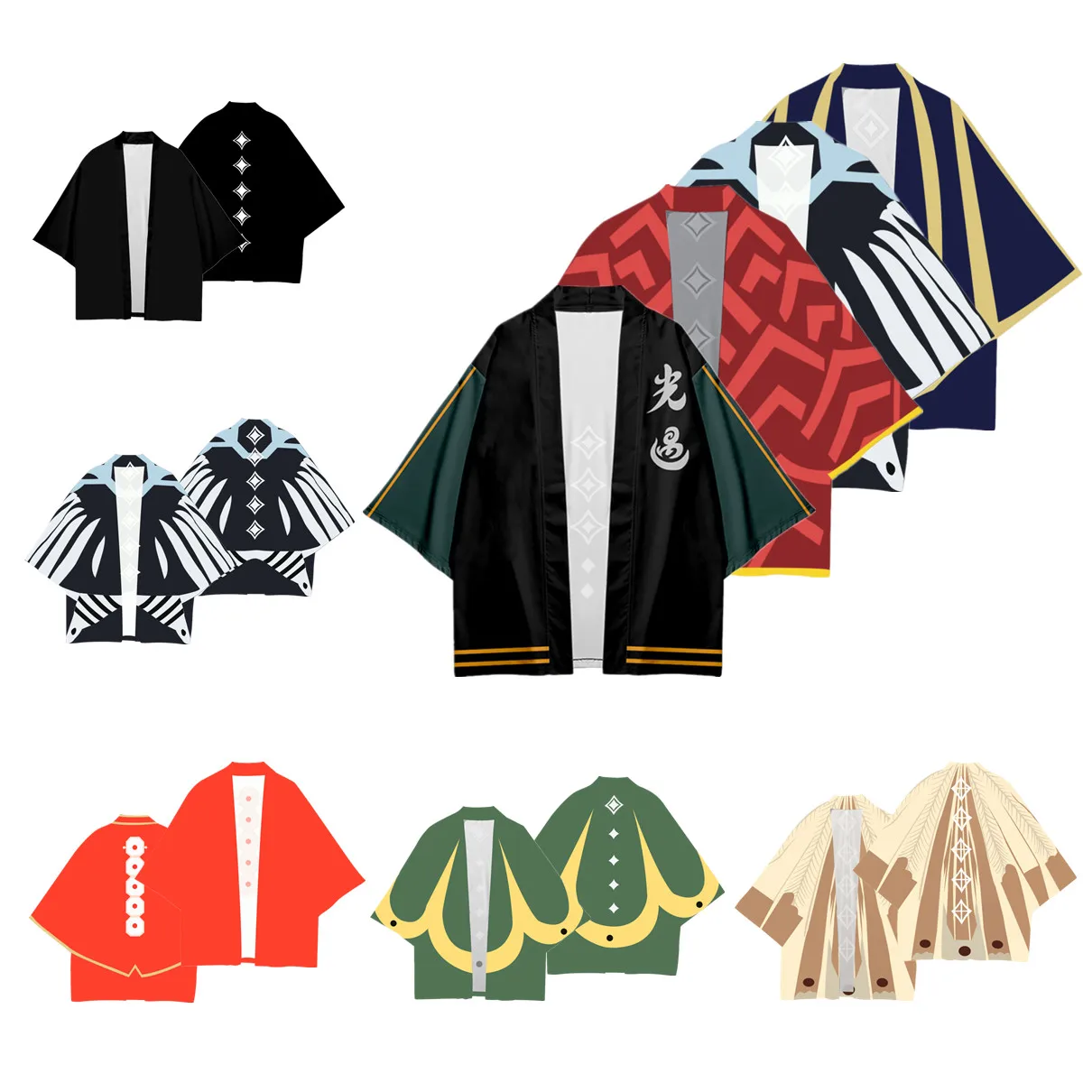 

Game Sky:Children Of Light Cosplay Costume Cloak 2021 New Fashion Shirt Summer Haori Kimono Tee Men Short-Sleeve Tops