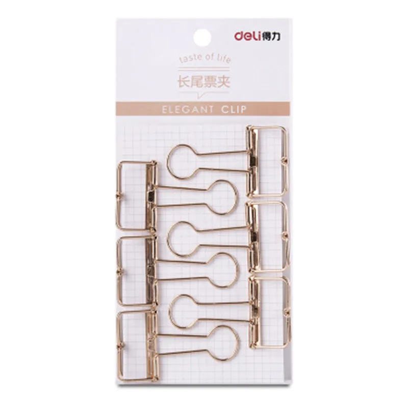 8 шт./компл. зажим для бумаги с отверстиями из розового золота офиса школы