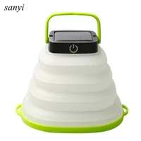 foldable portable solar powered camping light tent lamp usb rechargeable outdoor waterproof hanging lamp solar light