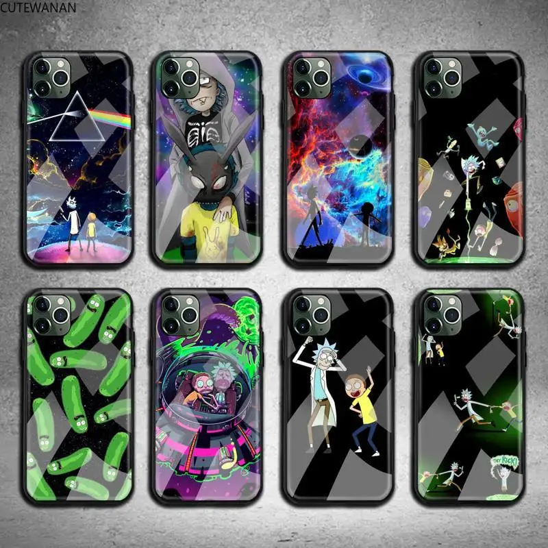 

Fashion Cool Cartoon Funny Anime Phone Case Tempered Glass For iPhone 13 12 11 Pro Mini XR XS MAX 8 X 7 6S 6 Plus SE 2020 cover