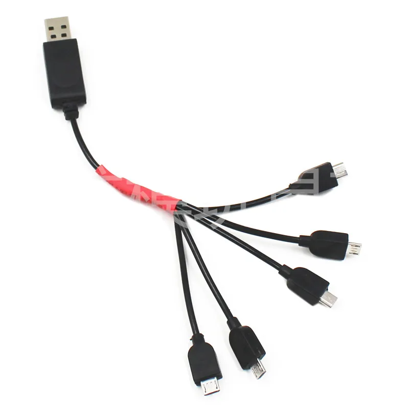 

3PCS XS809W 3.7V 600mAh RC Quadcopter Model Airplane Lithium Battery USB Multi-function 1 Charge 5 Charger