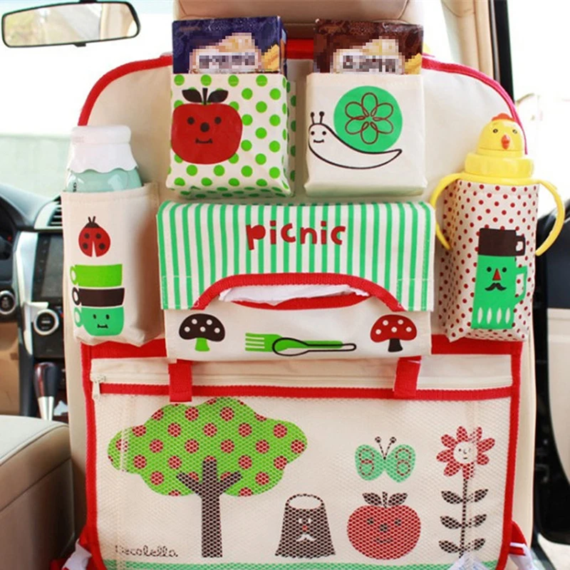 

Creative Cartoon Car Seat Back Organizer Hang Storage Bag Automobile Interior