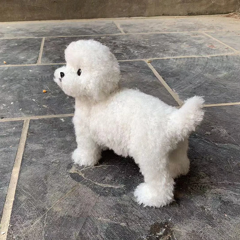 

Realistic Soft Plush Toy Lifelike Teddy Dog Children Birthday Xmas Gifts Animal Figurines Home Decor Ornaments Kids Puppy Doll