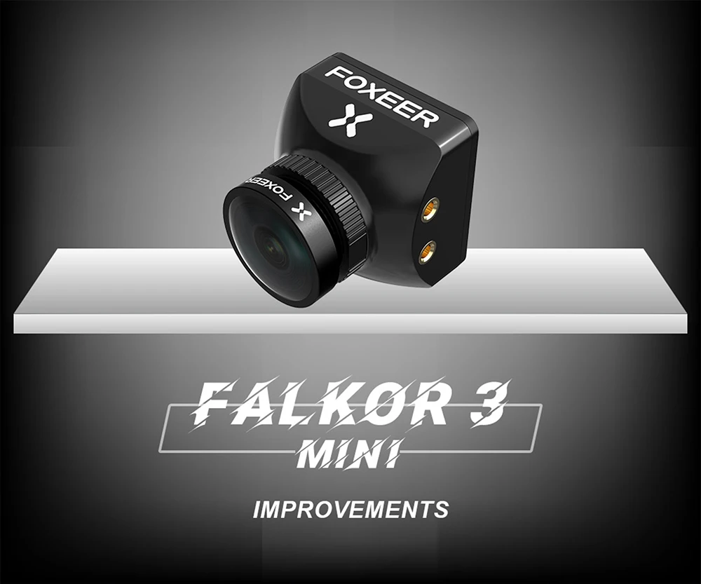 Foxeer-c&aacute;mara FPV conmutable Falkor 3 Mini 1200TVL StarLight 0.0001Lux Global WDR, baja latencia de lente de 1,7mm, 4:3/16:9 PAL/NTSC-1