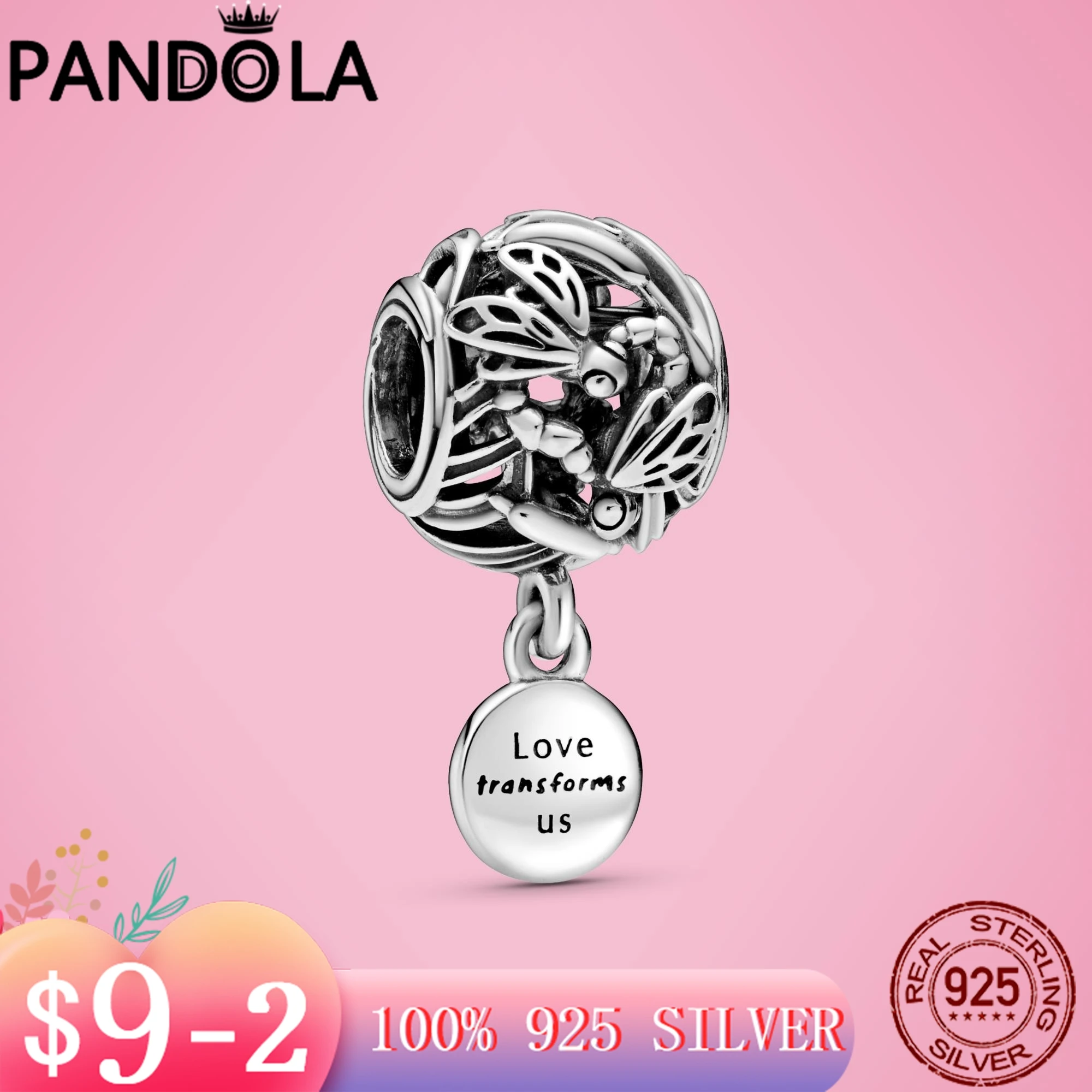 

Бусина-Шарм «стрекоза» из серебра 925 пробы