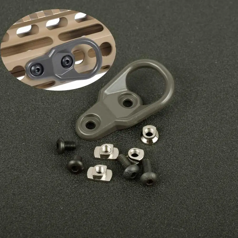 Тактический MLOK Handguard Sling Mount Adapter KeyMod Стропы для ключа Mod системы и M-LOK защита рук аксессуары AR15 AK47 AK74 - Цвет: Black