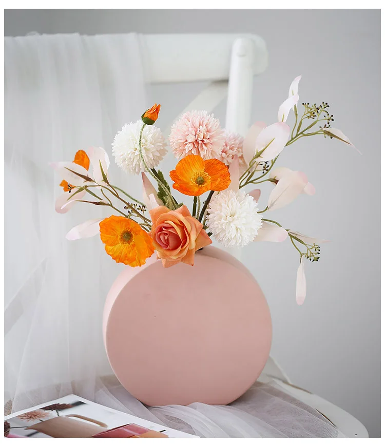 Креативная маленькая керамическая ваза украшения для обеденного стола гостиной