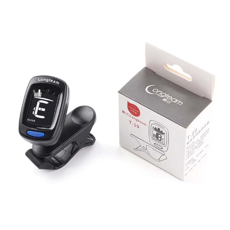Гитарный тюнер с клипсой цифровой электронный акустический ЖК