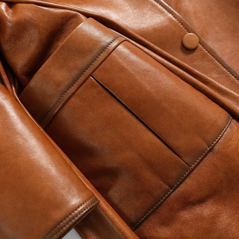 

Top Brand Women Italy Designer Genuine Leather Sheepskin Long Coats Fashion Sashes Belt Quality Real Leather Trench Windbreaker