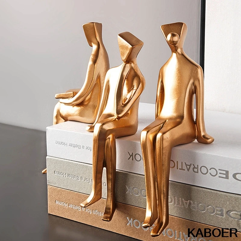 

Nordic Light Luxury Creative Character Decoration Resin Crafts Wine Cabinet Office Home Decoration Decoration Character Model