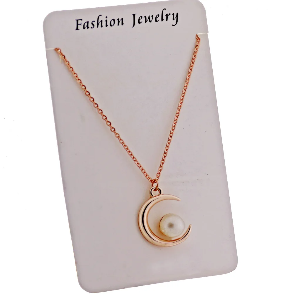 

Simple Moon Pendant Women Necklace Exquisite Stainless Steel Temperament Ladies Elegant Chain Luxury Gift Jewelry