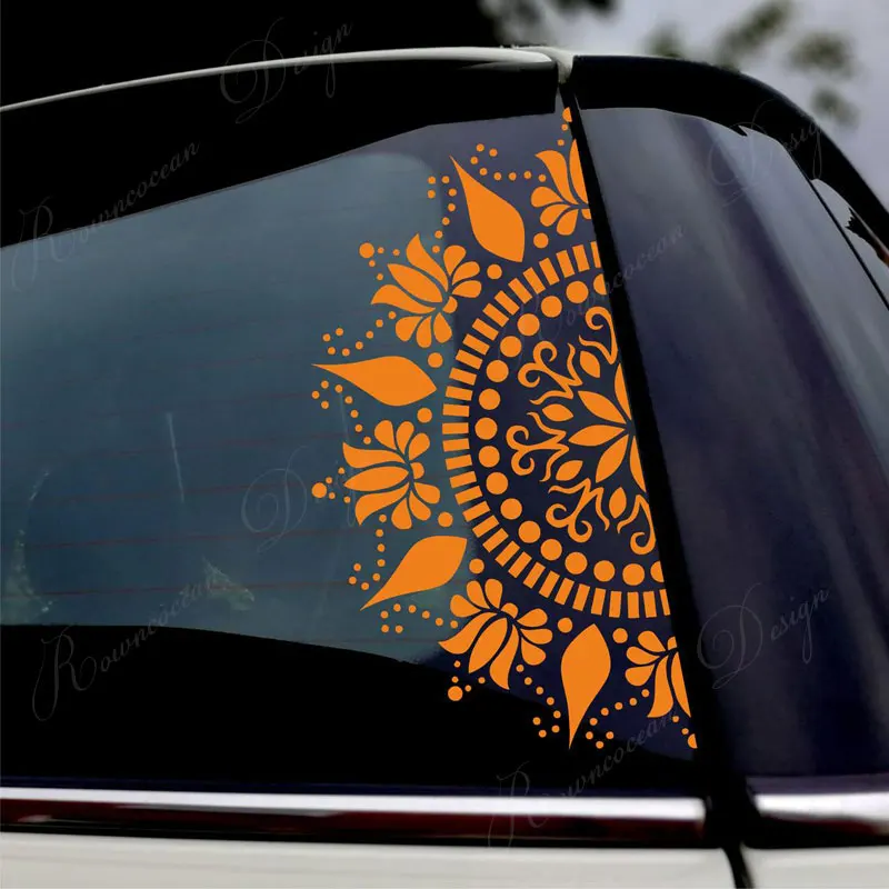 Красивая мандала автомобильные декоративные наклейки виниловые на окна цветок