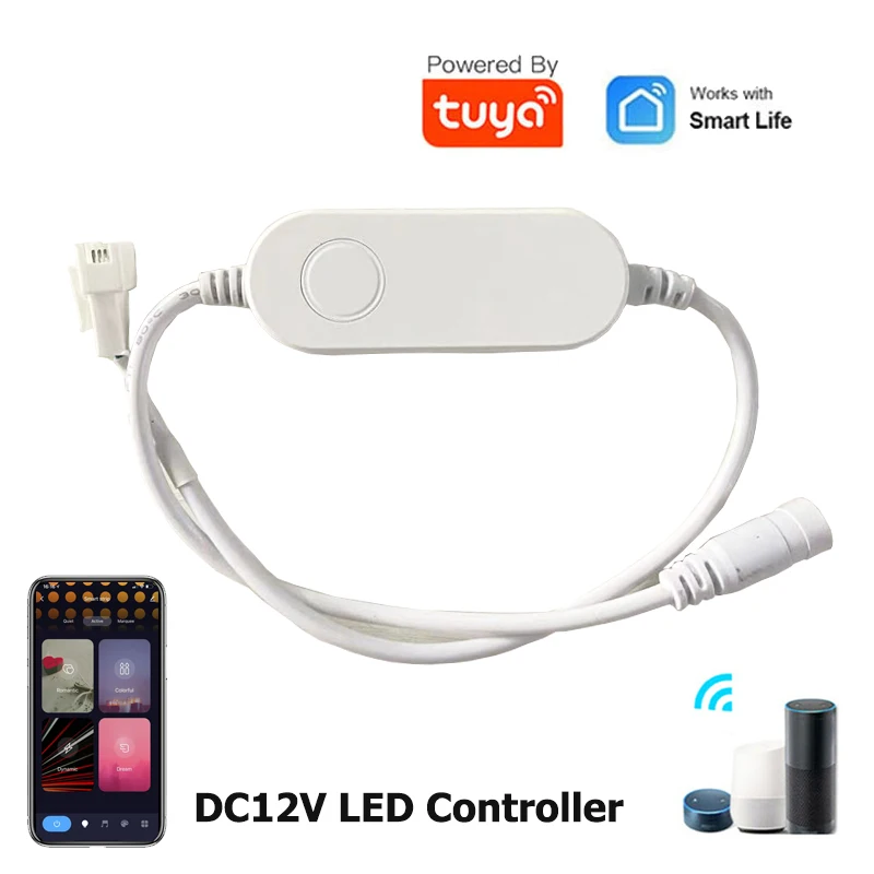 WiFi Smart Mini Led Controller 12V 5V WS2811 WS2812 RGB Addressable Strip TUYA Life APP Echo Plus Voice Control | Лампы и освещение