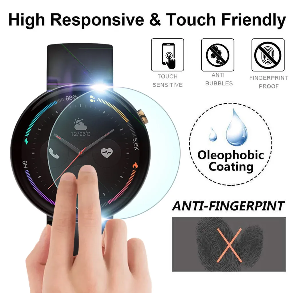 5 упаковок Взрывозащищенная защитная пленка из ТПУ для смарт-часов Amazfit A1807