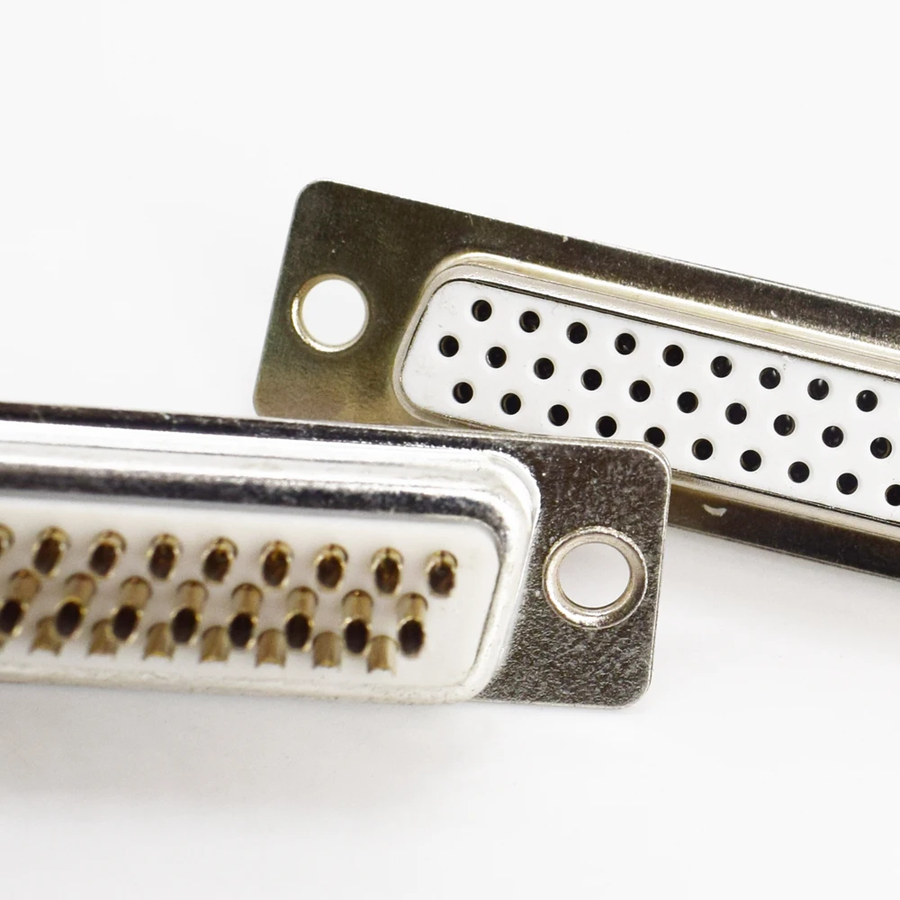 1 шт. золотистый 4-контактный 3-рядный D-Sub гнездовой разъем для пайки Шасси Разъем