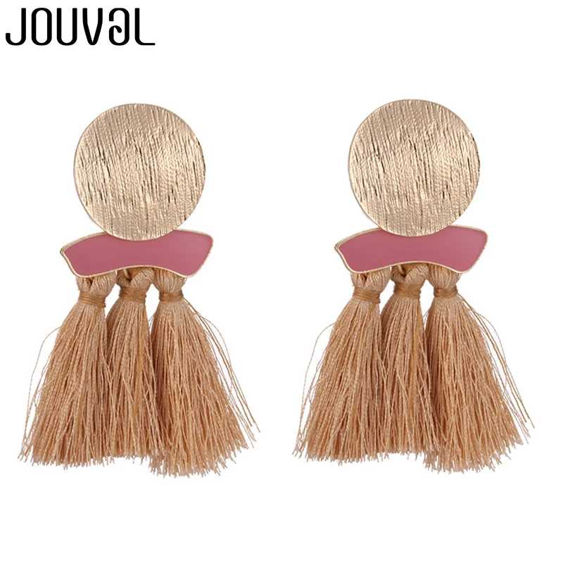 Серьги с кисточками JOUVAL женские массивные ювелирные изделия для женщин модные