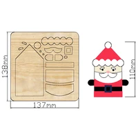 2022 new christmas santa claus cutting dies wooden dies suitable for common die cutting machines on the market