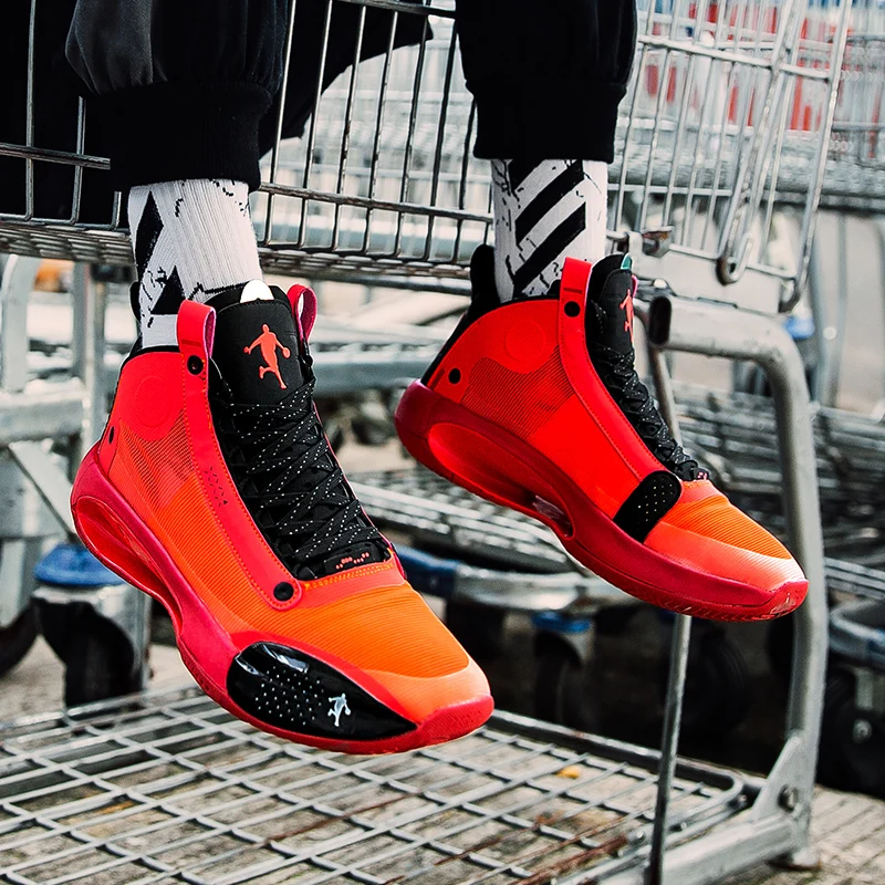 

New men's street basketball shoes non-slip wear-resistant shock absorption fashion breathable mesh basketball cultural shoes