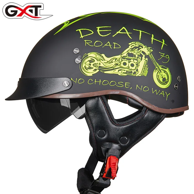

GXT Cholo Chicano Style racing helmets motorcycle half face cafe racer helmet retro vintage Capacete Da Motocicleta casco moto