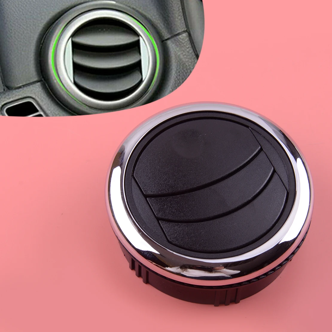 

Knob Style 75mm Rotating Vent A/C Air Conditioning Outlet Round Ceiling ABS Fit for Universal Car RV Bus Boat