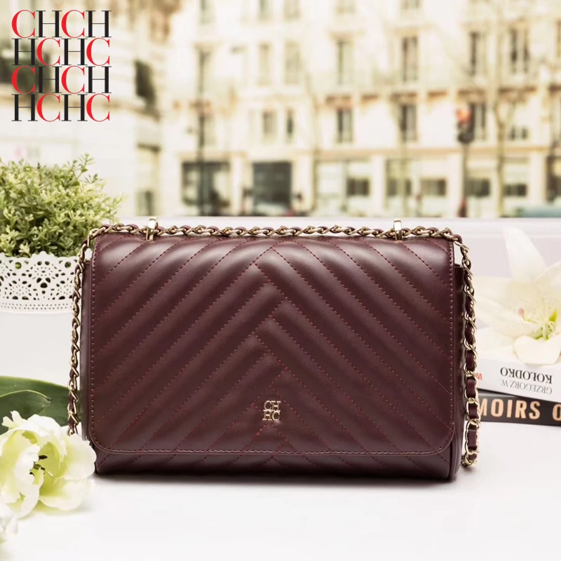 

100% Genuine Leather Square Bag for Women 2022 New Fashion Single Shoulder Chain Bags Luxury Brand Designer Purses Sac CHCH HCHC