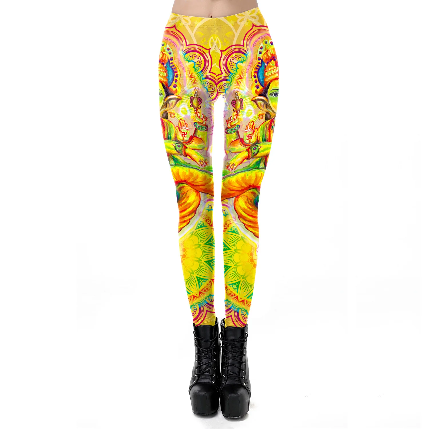 

Women Punk Workout Fitness 3D Printed Leggings Girls Mid Waist Party Sport Yoga Elastic Leggins Trousers Halloween Cosplay Pants