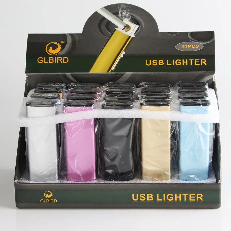 Оригинальность Windbreak Электроника usb зарядка Зажигалка двухсторонний точечный детектор дыма