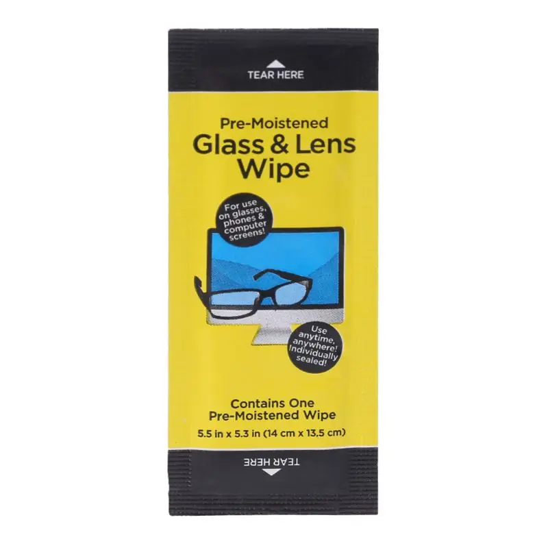 

Glasses & Lens Wipes Sreen Moist Cleansing Cloth Alcohol Wet Paper Anti Fog Towelette
