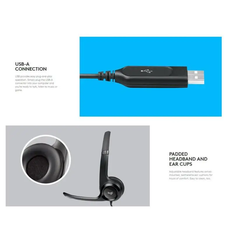 USB проводные наушники для игр с микрофоном