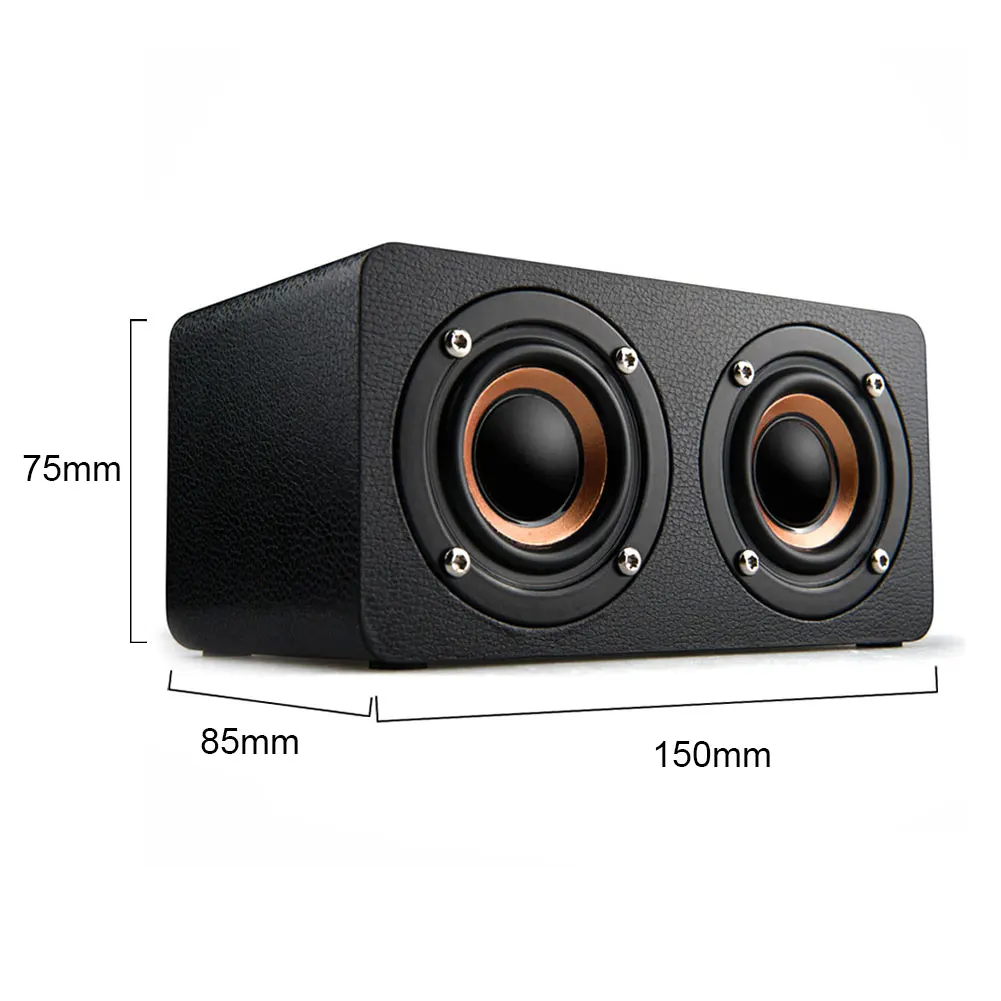 M5 открытый Бас Звуковая коробка FM радио портативный динамик деревянный Bluetooth двойной стерео беспроводной
