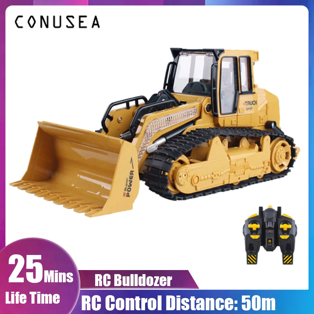 1/16 RC Engineering Car Truck Bulldozer Dumper Caterpillar Tractor Model Lighting Excavator Radio Controlled Car Toys For Boys