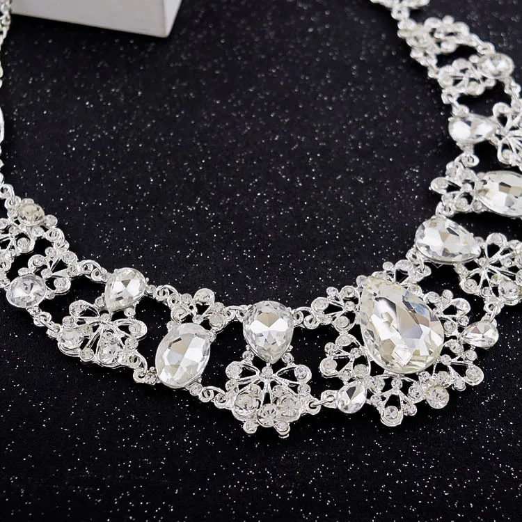 Роскошные сверкающие хрустальные наборы свадебных ювелирных изделий Корона