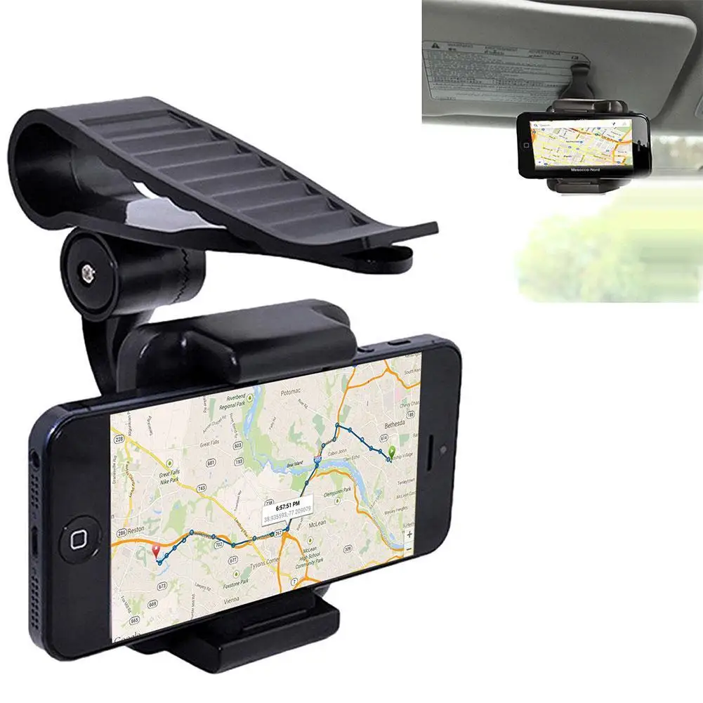

80% HOT SALES!!! 360 Rotating Car Sun Visor Phone Clip Holder Mount Stand for iPhone Samsung GPS