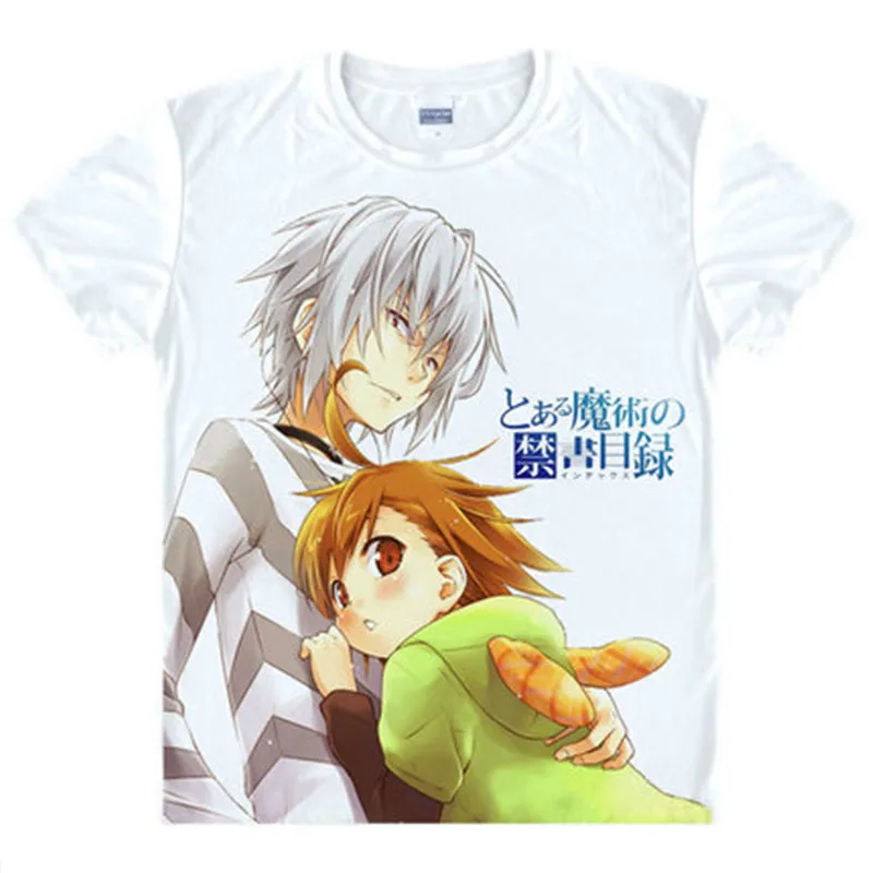 Аниме Toaru Majutsu no Index футболка некий волшебный индекс ускоритель Misaka Mikoto Японская
