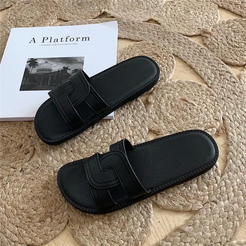 Сандалии Женские однотонные на плоской подошве повседневные Простые Модные