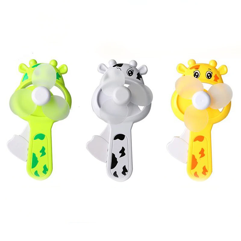 1 шт. пластик ручной коленчатый вентилятор работающий от батареи Портативный на