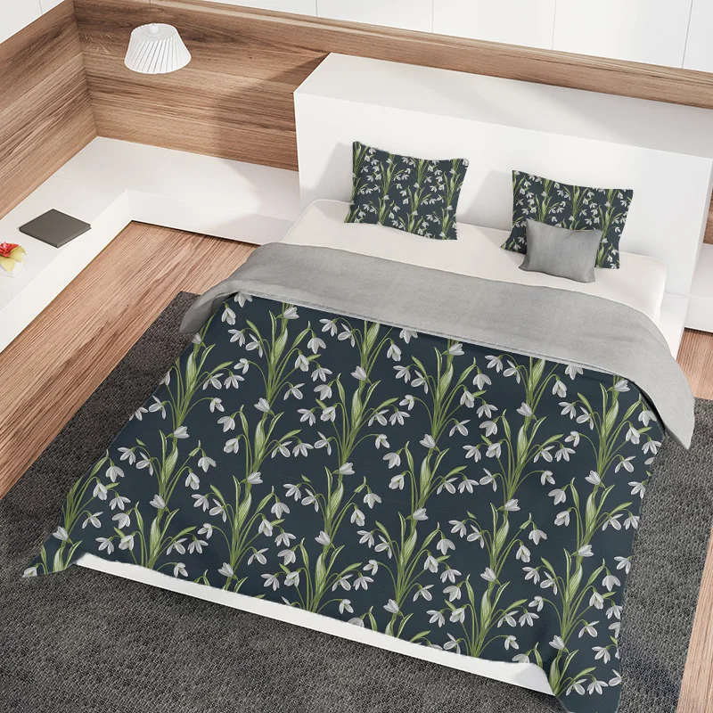 

3d Purple Lavender Printed Bedding Set Luxury Girls 140x210 240x220 Duvet Cover 2/3pcs Queen King Size Pillowcase Quilt Cover